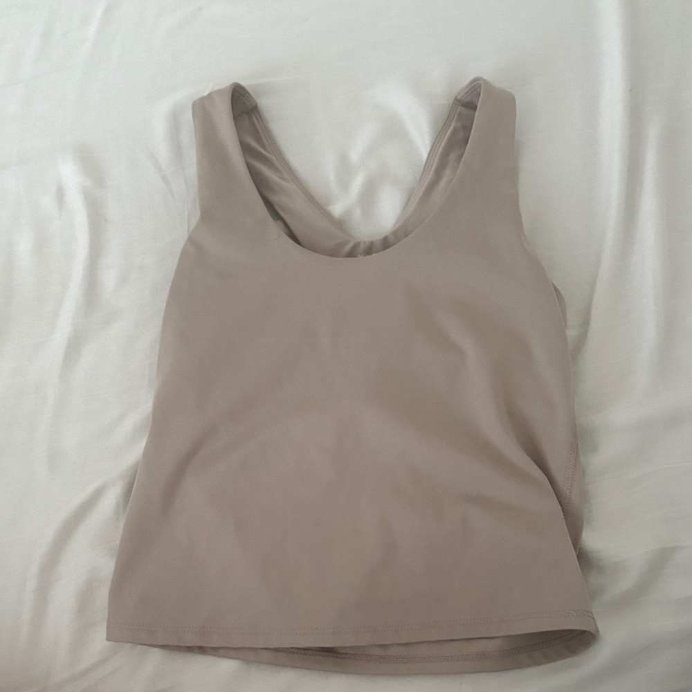 Beige Jockey cropped tank